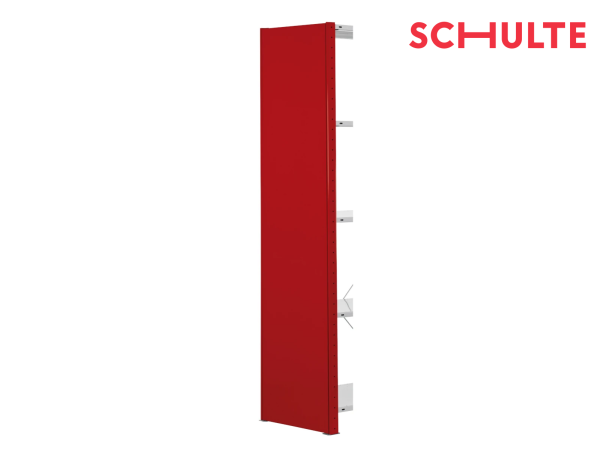 Schulte Fachbodenregal Vollblech-Seitenblende H 2.000 / 2.500 / 2.600 / 3.000 x 500 mm feuerrot