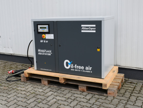 Atlas Copco SF8 FF Ölfrei verdichtender Scrollkompressor Schraubenkompressor inkl. 350 L Druckbehälter