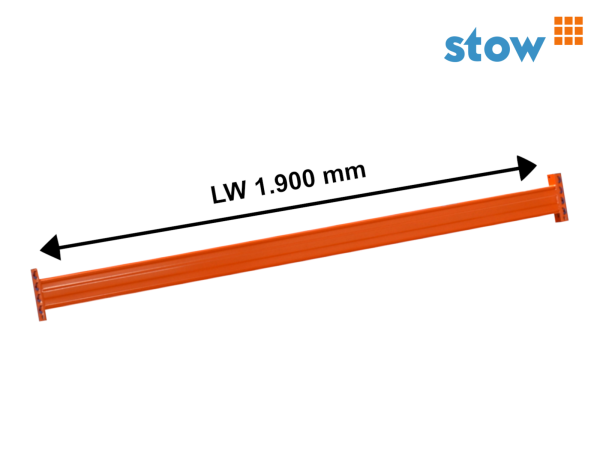 Stow Traverse LW 1.900 mm für Palettenregale 100x50 mm (BxH) Träger 2.000 kg orange