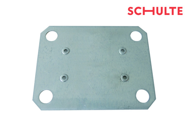 Schulte MULTIplus Unterlegplatte für Doppel-Klemmfuß verzinkt Steckregal 78 x 102 mm